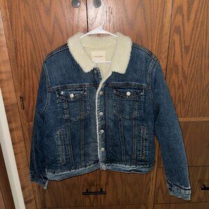 Anthropologie Lucky Brand Sherpa Lined Jean Jacket